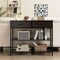 Costway Console Entryway Sofa Table with 2 Drawers for Entrance Living Room Rustic Brown/Walnut